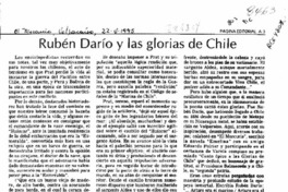 Rubén Darío y las glorias de Chile  [artículo] Lautaro Robles.