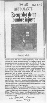 Recuerdos de un hombre injusto  [artículo].