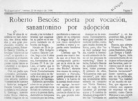 Roberto Bescós, poeta por vocación, sanantonino por adopción  [artículo].