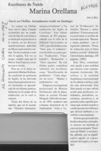 Marina Orellana  [artículo] C. R. I.