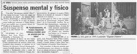 Suspenso mental y físico  [artículo].
