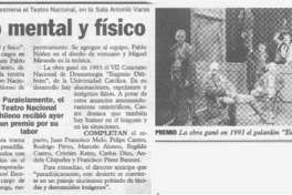 Suspenso mental y físico  [artículo].