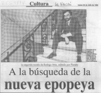 A la búsqueda de la nueva epopeya  [artículo] Mar?a Eugenia Meza.