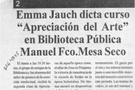 Emma Jauch dicta curso "Apreciación del arte" en Biblioteca Pública Manuel Fco. Mesa Seco