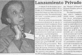 Lanzamiento privado  [artículo].