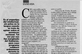 Manuel Antonio Garretón "No me la van a ganar aunque me la ganen"  [artículo] Silvia Peña Pinilla.