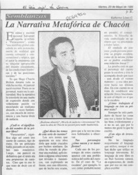 La narrativa metafórica de Chacón  [artículo] Katherine López G.
