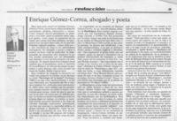 Enrique Gómez-Correa, abogado y poeta  [artículo] Manuel Salvat Monguillot.