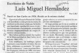 Luis Miguel Hernández  [artículo] C. R. I.