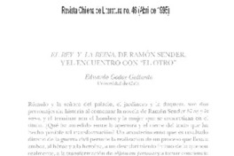 El Rey y la Reina, de Ramón Sender, y el encuentro con "el otro"