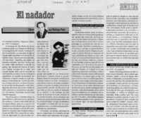 El nadador  [artículo] Rodrigo Pinto.