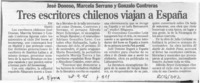 Tres escritores chilenos viajan a España  [artículo].