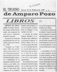 Versos de escalera  [artículo] Amparo Pozo.
