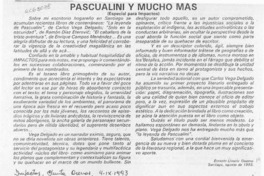 Pascualini y mucho más  [artículo] Ernesto Livacic Gazano.