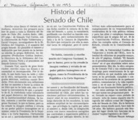 Historia del senado de Chile  [artículo] William Thayer Arteaga.