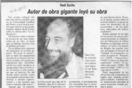 Autor de obra gigante leyó su obra  [artículo].