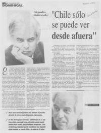 "Chile sólo se puede ver desde afuera"