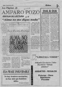 "Alma, no me digas nada"  [artículo] Amparo Pozo.