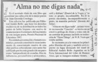 "Alma, no me digas nada"  [artículo].