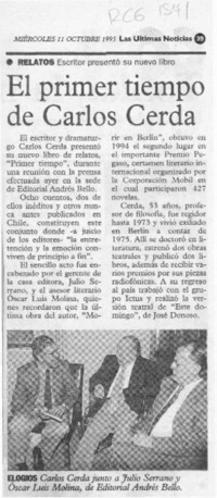 El Primer tiempo de Carlos Cerda
