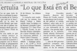 Tertulia "Lo que está en el beso"  [artículo].