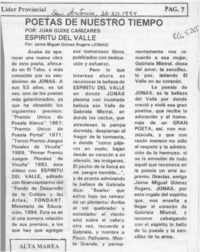 Poetas de nuestro tiempo  [artículo] Juan Guixe Cañizares.