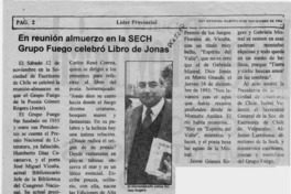En reunión almuerzo en la SECH Grupo Fuego celebró libro de Jonás  [artículo].