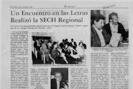Un Encuentro en las letras realizó la SECH regional  [artículo].