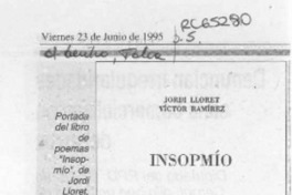 Novedoso será hoy lanzamiento del libro de poeta Jordi Lloret  [artículo].