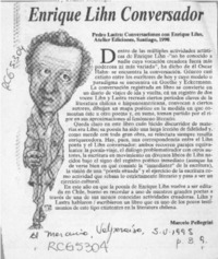 Enrique Lihn conversador  [artículo] Marcelo Pellegrini.