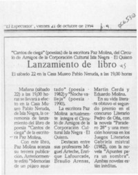 Lanzamiento de libro  [artículo].