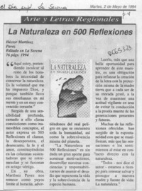 La Naturaleza en 500 reflexiones  [artículo].