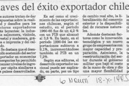 Las claves del éxito exportador chileno  [artículo] Julio Nahuelhual.