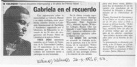 Gabriela en el recuerdo  [artículo].