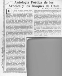 Antología poética de los árboles y los bosques de Chile  [artículo] Wellington Rojas Valdebenito.