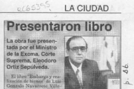 Presentaron libro  [artículo].
