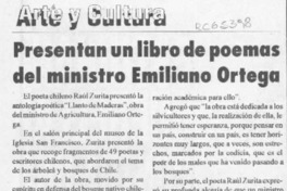 Presentan un libro de poemas del ministro Emiliano Ortega  [artículo].
