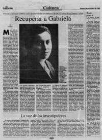 Recuperar a Gabriela  [artículo] L. L.