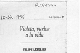 Violeta Parra  [artículo] Felipe Letelier.