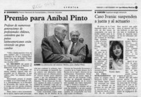 Premio para Aníbal Pinto  [artículo].