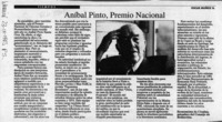 Aníbal Pinto, Premio Nacional  [artículo] Oscar Muñoz G.