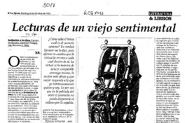 Lecturas de un viejo sentimental  [artículo] V. S.