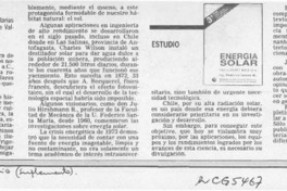 Energía solar  [artículo] Jorge Lührs A.