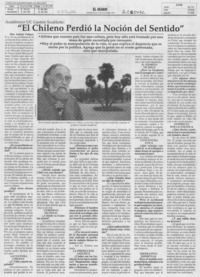 "El chileno perdió la noción del sentido"