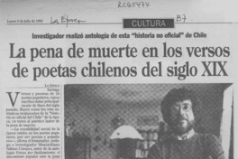 La pena de muerte en los versos de poetas chilenos del siglo XIX  [artículo].