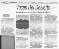 Voces del desierto  [artículo].