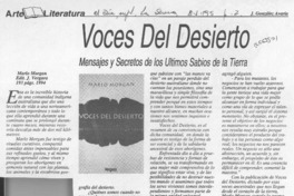 Voces del desierto  [artículo].