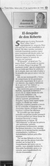 El desquite de don Roberto  [artículo] Armando Aravena A.
