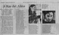 A ras del alma  [artículo] Ana María Larraín.