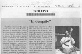 "El desquite"  [artículo] Pedro Labra.